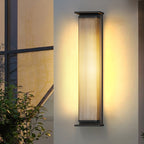 Modern Minimalist Waterproof Rectangle PC Stainless Steel LED Wall Sconce Lamp For Outdoor