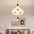 Traditional French Chestnut Cone Hardware Oak Silk 2/3 Light Pendant Light For Dining Room