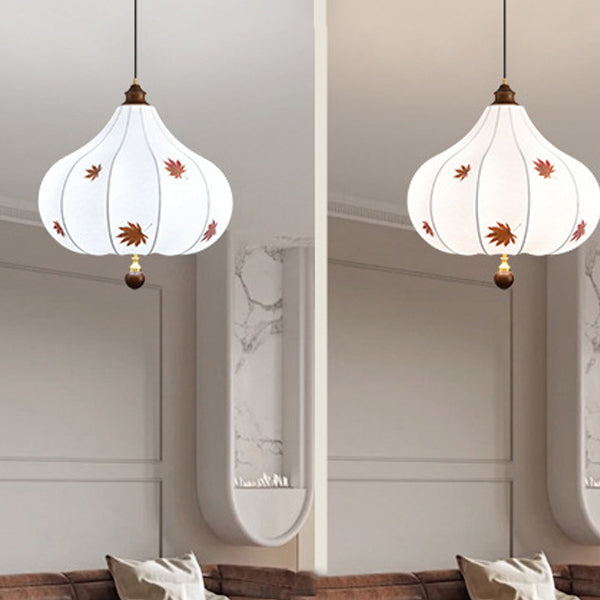 Traditional French Chestnut Cone Hardware Oak Silk 2/3 Light Pendant Light For Dining Room