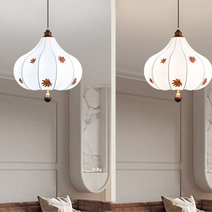 Traditional French Chestnut Cone Hardware Oak Silk 2/3 Light Pendant Light For Dining Room