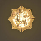 Contemporary Creative Art Jellyfish Metal Fabric 1/3 Light Pendant Light for Bedroom BulbSquare