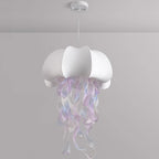 Contemporary Creative Art Jellyfish Metal Fabric 1/3 Light Pendant Light for Bedroom BulbSquare