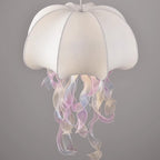 Contemporary Creative Art Jellyfish Metal Fabric 1/3 Light Pendant Light for Bedroom BulbSquare