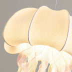 Contemporary Creative Art Jellyfish Metal Fabric 1/3 Light Pendant Light for Bedroom BulbSquare