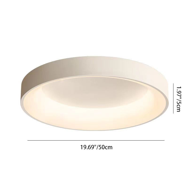 Contemporary Nordic Round Dome Iron Acrylic LED Flush Mount Ceiling Light for Bedroom