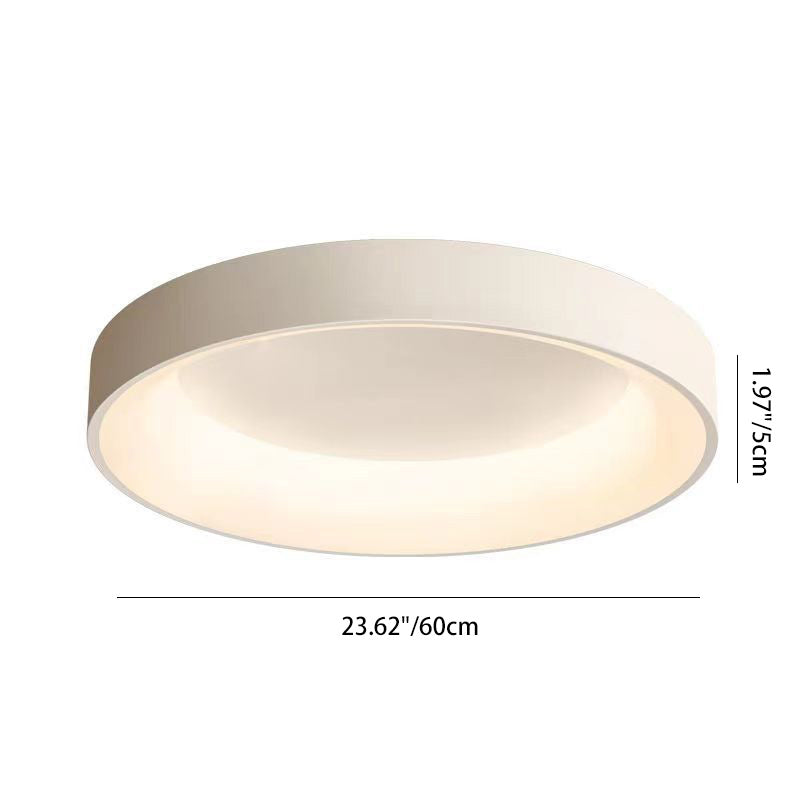Contemporary Nordic Round Dome Iron Acrylic LED Flush Mount Ceiling Light for Bedroom