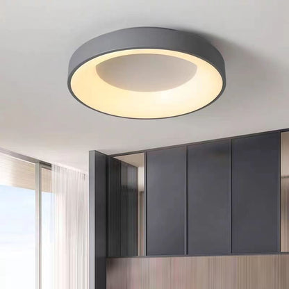 Contemporary Nordic Round Dome Iron Acrylic LED Flush Mount Ceiling Light for Bedroom