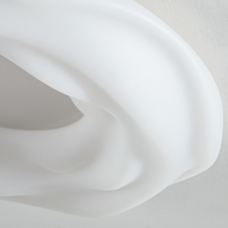 Contemporary Creative Cream Cookie Donut Round PE Iron LED Flush Mount Ceiling Light For Bedroom