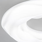 Contemporary Creative Cream Cookie Donut Round PE Iron LED Flush Mount Ceiling Light For Bedroom