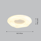 Contemporary Creative Cream Cookie Donut Round PE Iron LED Flush Mount Ceiling Light For Bedroom