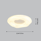 Contemporary Creative Cream Cookie Donut Round PE Iron LED Flush Mount Ceiling Light For Bedroom