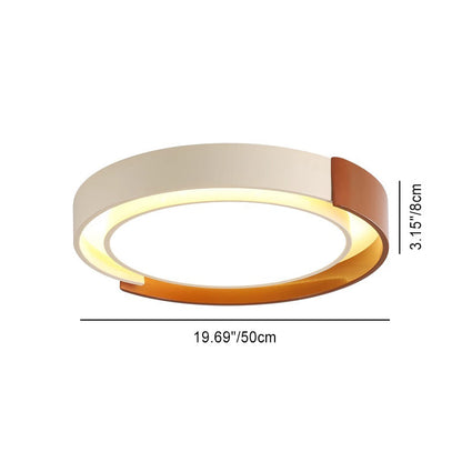 Contemporary Nordic Round Dome Acrylic Hardware LED Flush Mount Ceiling Light For Bedroom