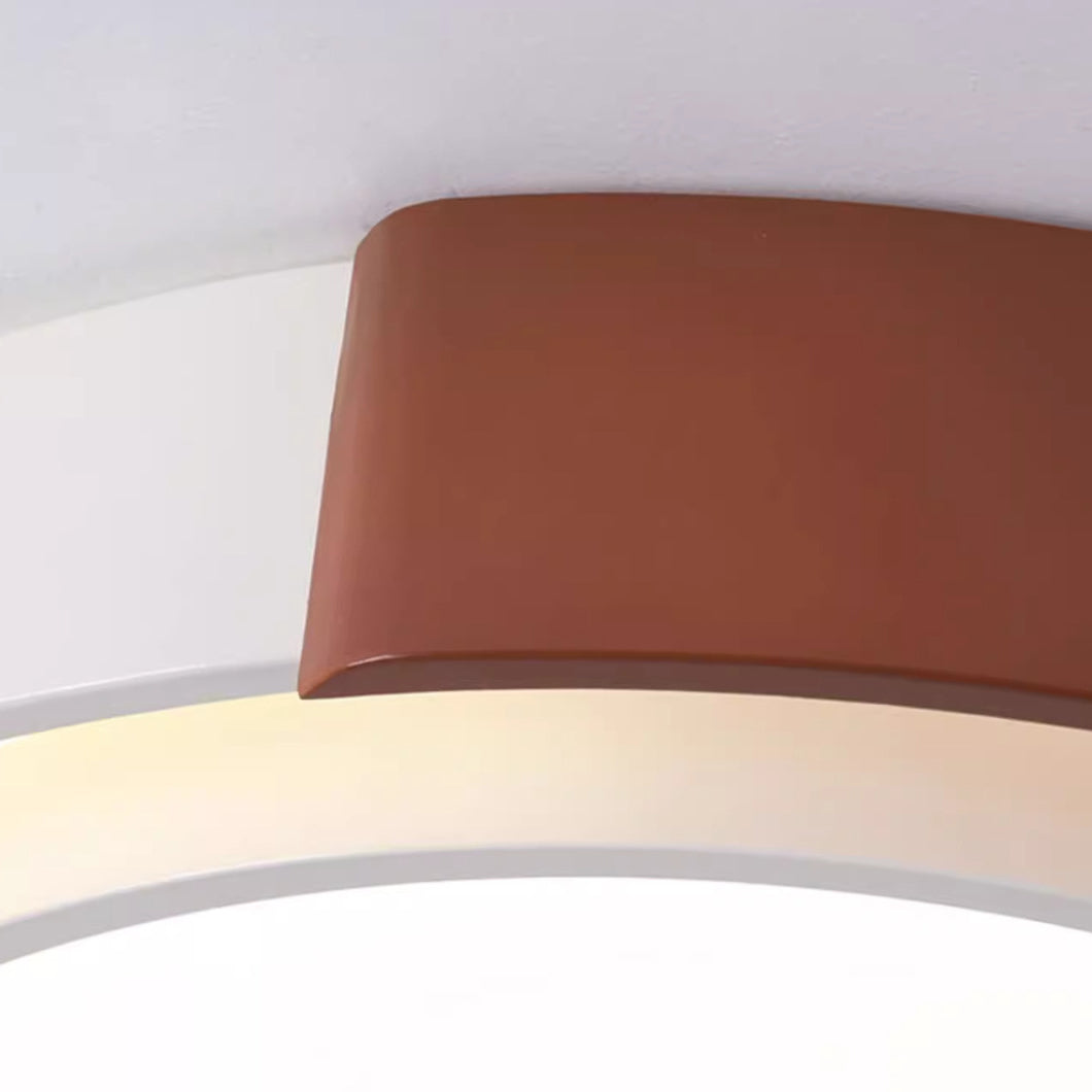 Contemporary Nordic Round Dome Acrylic Hardware LED Flush Mount Ceiling Light For Bedroom