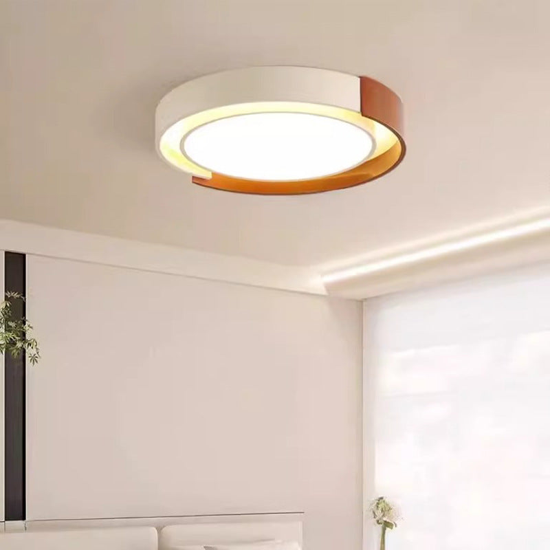 Contemporary Nordic Round Dome Acrylic Hardware LED Flush Mount Ceiling Light For Bedroom