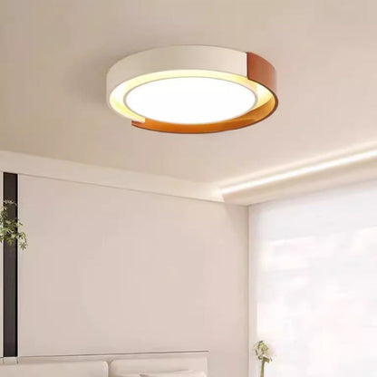 Contemporary Nordic Round Dome Acrylic Hardware LED Flush Mount Ceiling Light For Bedroom