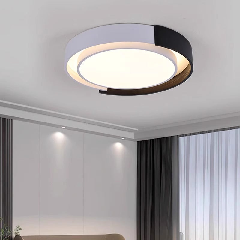 Contemporary Nordic Round Dome Acrylic Hardware LED Flush Mount Ceiling Light For Bedroom