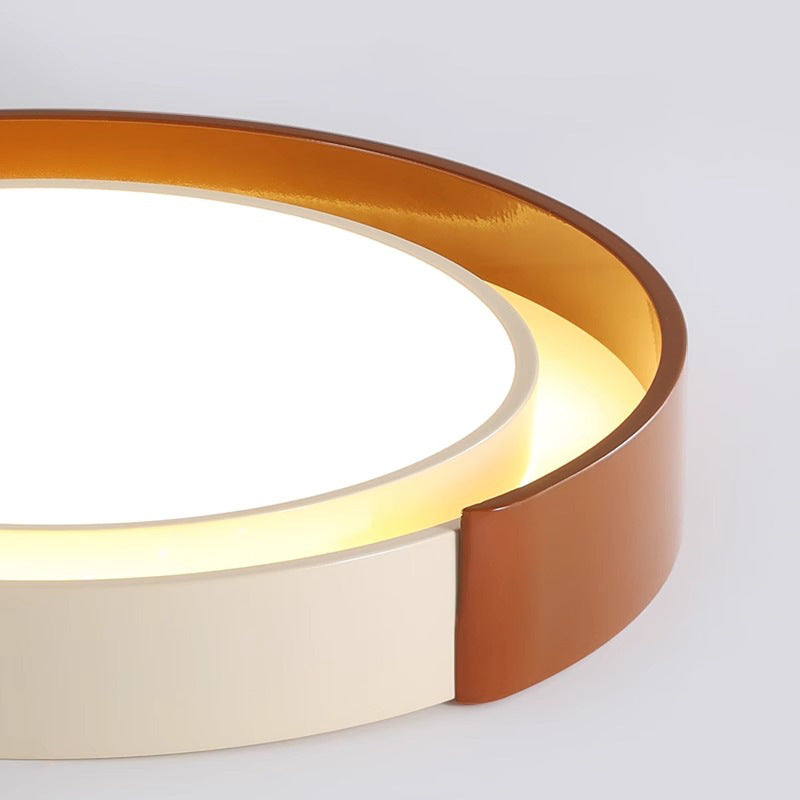 Contemporary Nordic Round Dome Acrylic Hardware LED Flush Mount Ceiling Light For Bedroom