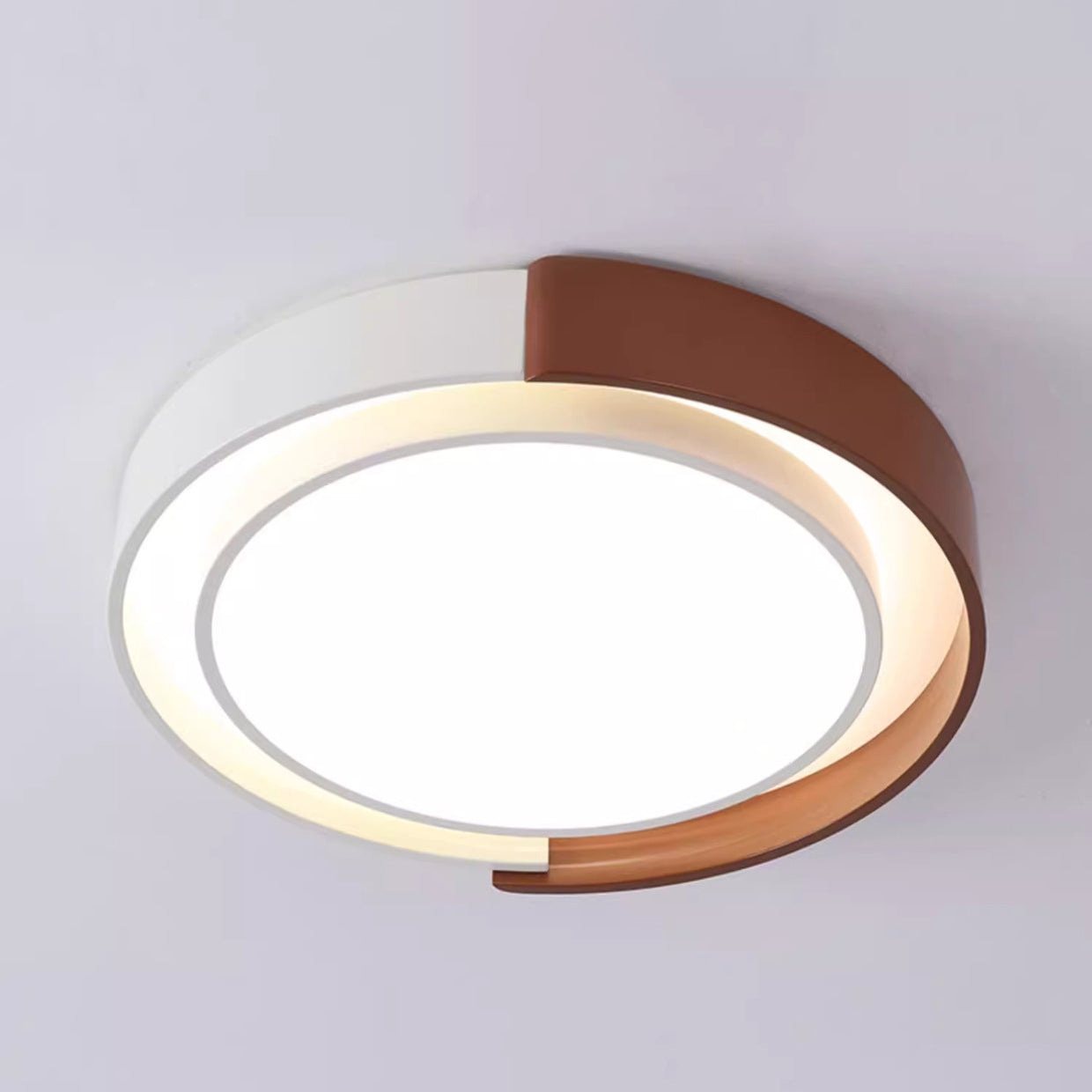 Contemporary Nordic Round Dome Acrylic Hardware LED Flush Mount Ceiling Light For Bedroom