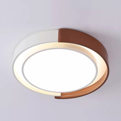 Contemporary Nordic Round Dome Acrylic Hardware LED Flush Mount Ceiling Light For Bedroom