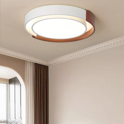 Contemporary Nordic Round Dome Acrylic Hardware LED Flush Mount Ceiling Light For Bedroom