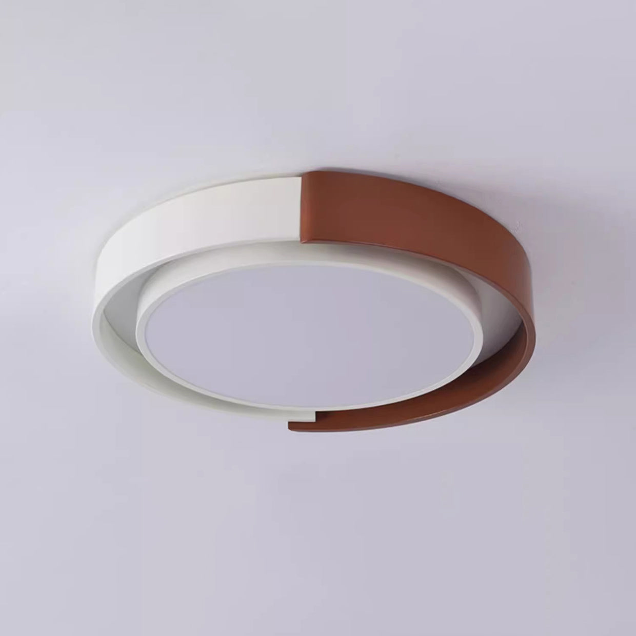 Contemporary Nordic Round Dome Acrylic Hardware LED Flush Mount Ceiling Light For Bedroom