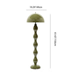 Contemporary Scandinavian Cream Mushroom Semi-circle Iron 1-Light Standing Floor Lamp For Living Room Lumendat