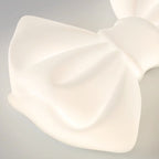 Contemporary Creative Cream Bow PE Iron LED Flush Mount Ceiling Light For Bedroom