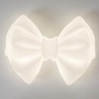 Contemporary Creative Cream Bow PE Iron LED Flush Mount Ceiling Light For Bedroom
