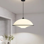 Modern Minimalist Semi-circle Iron Acrylic 1-Light Pendant Light For Dining Room