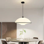 Modern Minimalist Semi-circle Iron Acrylic 1-Light Pendant Light For Dining Room