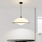Modern Minimalist Semi-circle Iron Acrylic 1-Light Pendant Light For Dining Room