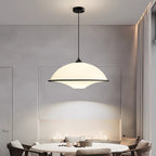 Modern Minimalist Semi-circle Iron Acrylic 1-Light Pendant Light For Dining Room