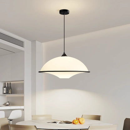Modern Minimalist Semi-circle Iron Acrylic 1-Light Pendant Light For Dining Room