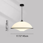 Modern Minimalist Semi-circle Iron Acrylic 1-Light Pendant Light For Dining Room