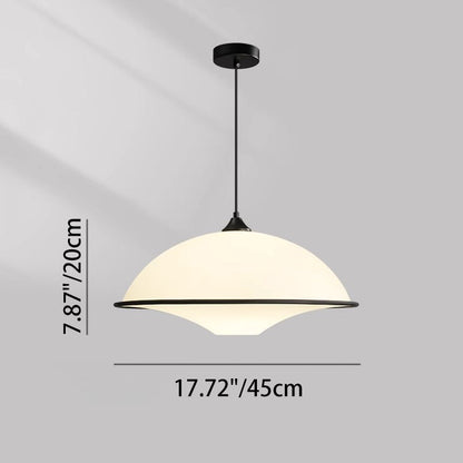 Modern Minimalist Semi-circle Iron Acrylic 1-Light Pendant Light For Dining Room