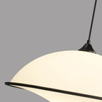 Modern Minimalist Semi-circle Iron Acrylic 1-Light Pendant Light For Dining Room