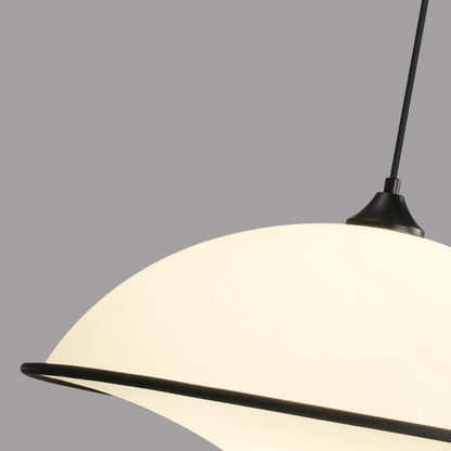 Modern Minimalist Semi-circle Iron Acrylic 1-Light Pendant Light For Dining Room