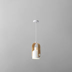 Contemporary Nordic Adjustable Round Cylinder Metal 1-light Pendant Light for Bedroom BulbSquare