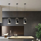 Contemporary Nordic Adjustable Round Cylinder Metal 1-light Pendant Light for Bedroom BulbSquare