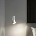 Contemporary Nordic Adjustable Round Cylinder Metal 1-light Pendant Light for Bedroom BulbSquare
