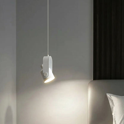 Contemporary Nordic Adjustable Round Cylinder Metal 1-Light Pendant Light For Bedroom