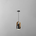 Contemporary Nordic Adjustable Round Cylinder Metal 1-light Pendant Light for Bedroom BulbSquare