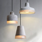 Contemporary Industrial Cylinder Prism Cement Resin 1-Light Pendant Light For Dining Room