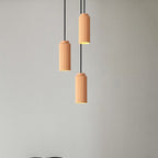 Contemporary Nordic Round Cylinder Iron Aluminum 1-light Pendant Light for Bedroom BulbSquare