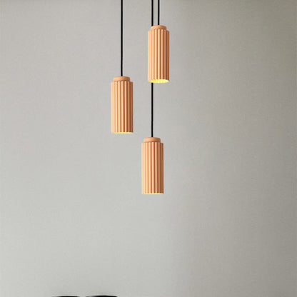 Contemporary Nordic Round Cylinder Iron Aluminum 1-Light Pendant Light For Bedroom