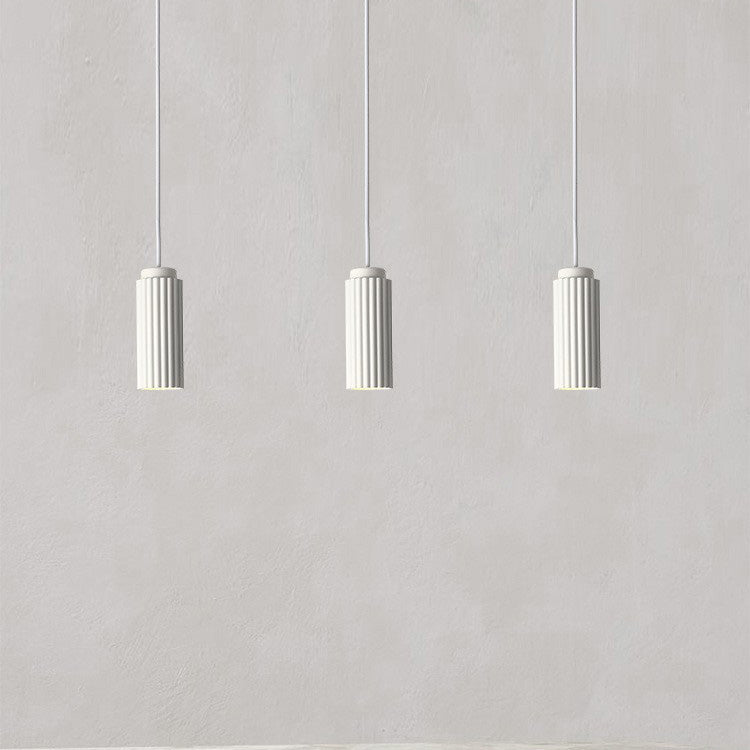 Contemporary Nordic Round Cylinder Iron Aluminum 1-Light Pendant Light For Bedroom