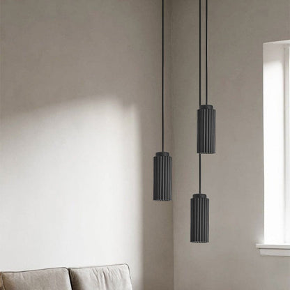 Contemporary Nordic Round Cylinder Iron Aluminum 1-Light Pendant Light For Bedroom