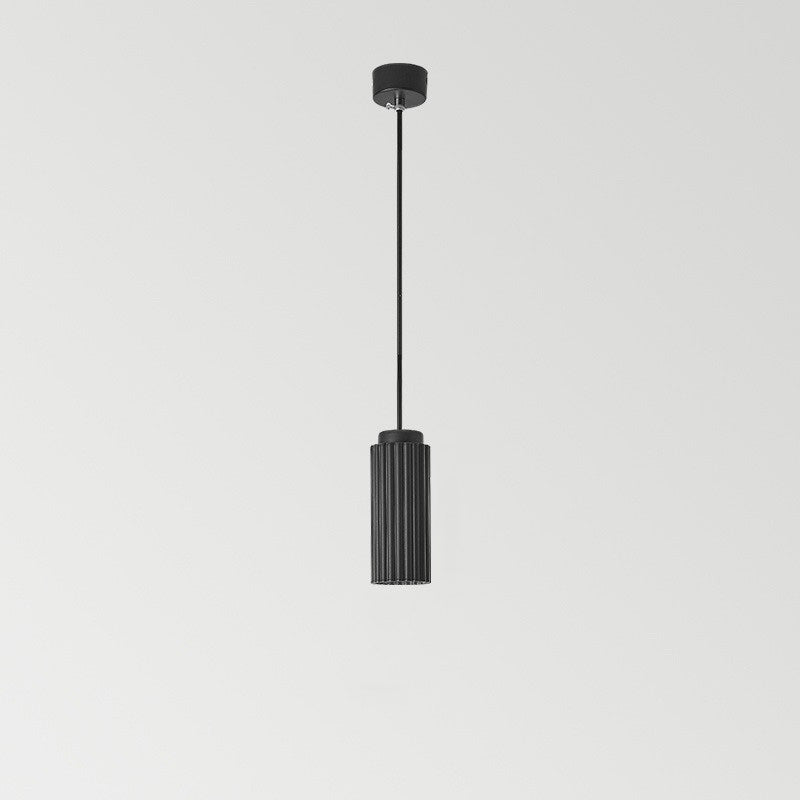 Contemporary Nordic Round Cylinder Iron Aluminum 1-Light Pendant Light For Bedroom