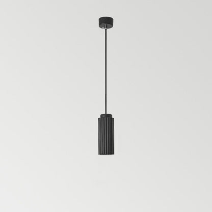 Contemporary Nordic Round Cylinder Iron Aluminum 1-Light Pendant Light For Bedroom