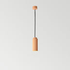 Contemporary Nordic Round Cylinder Iron Aluminum 1-light Pendant Light for Bedroom BulbSquare